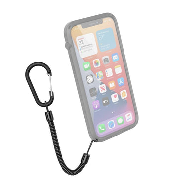 catalyst crux gear - coiled lanyard & carabiner